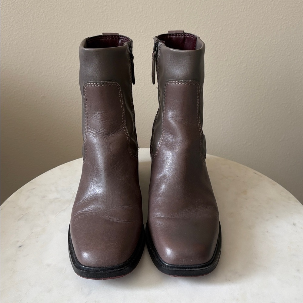 Franco Sarto grey leather boots